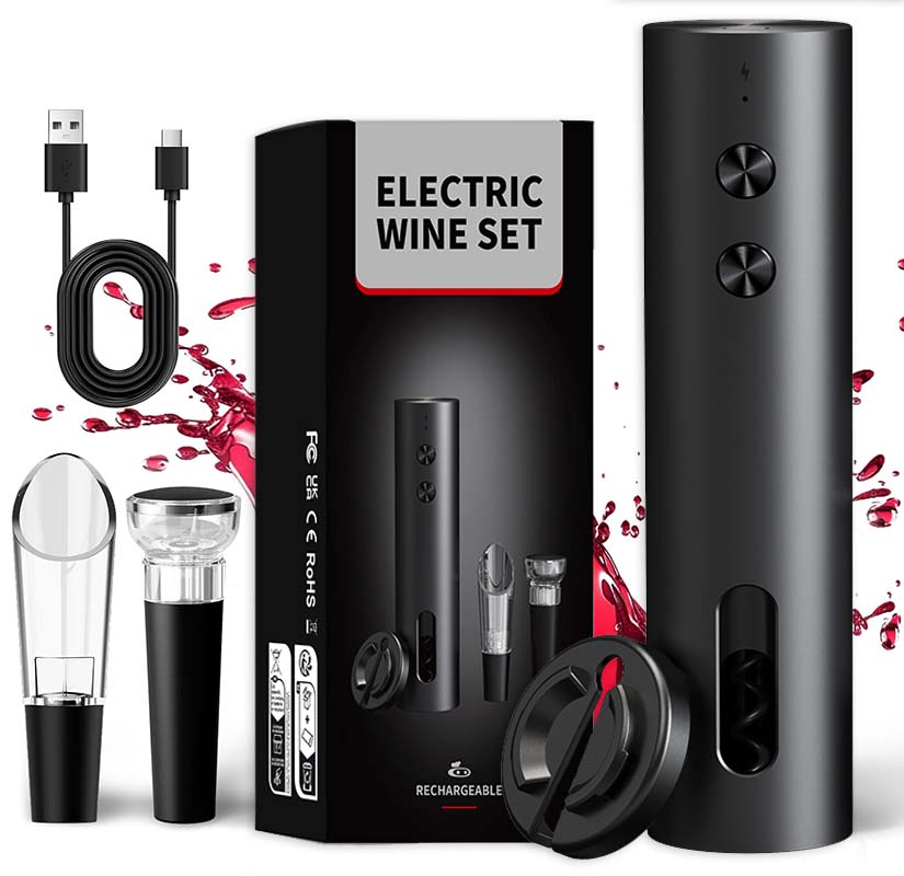 Wine Opener Electric - Set de abridor de botellas de