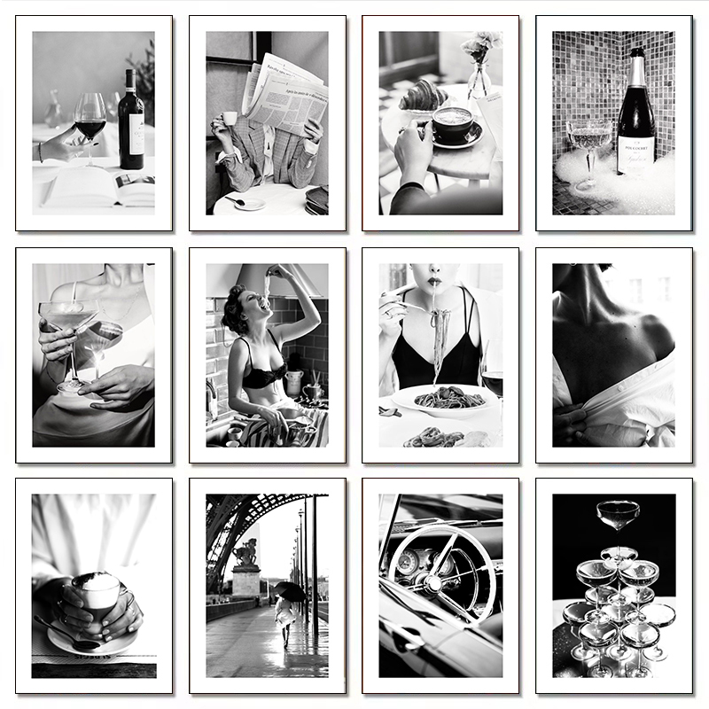 Kitchen Appliances In White - Póster moderno de lujo con diseño
