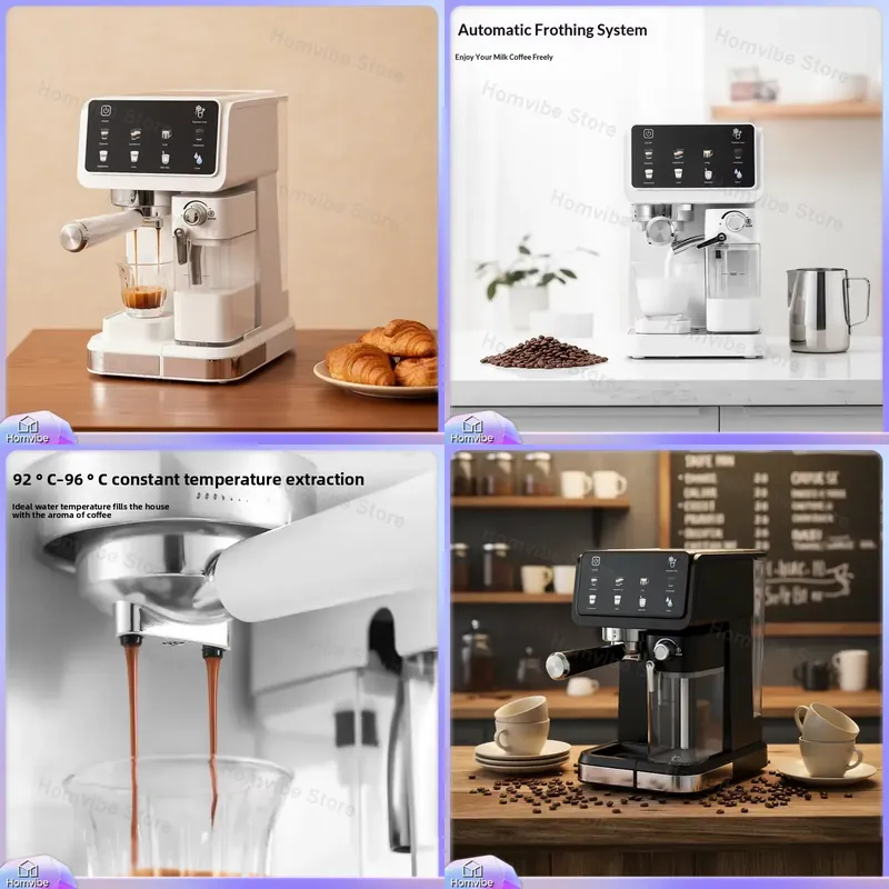 Milk Frother Automatic - Cafetera Espresso de 20 Bares de