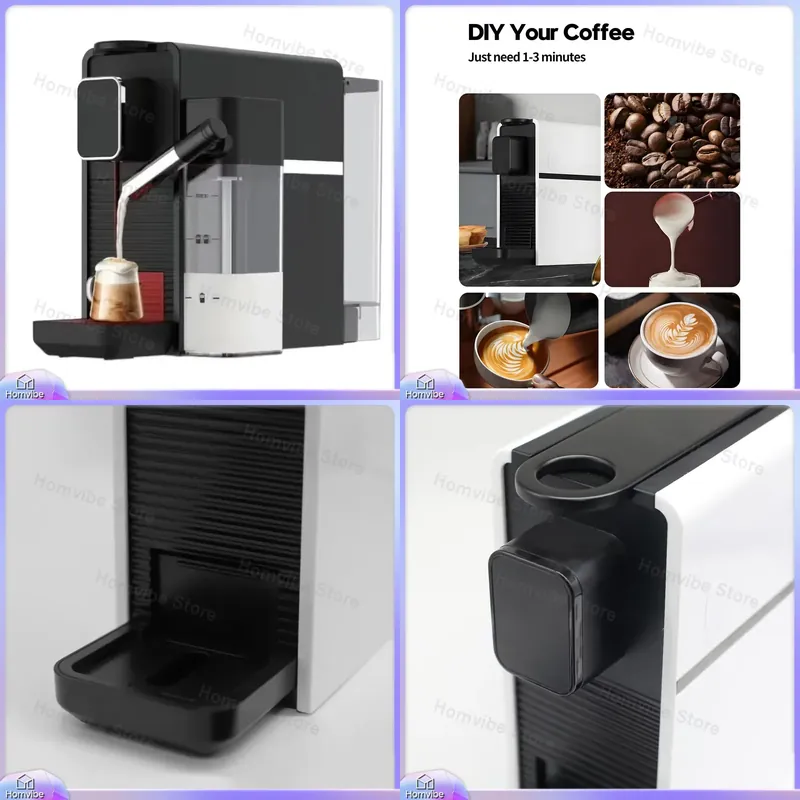 Milk Frother Automatic - Cafetera Espresso Portátil Inteligente con Espumador