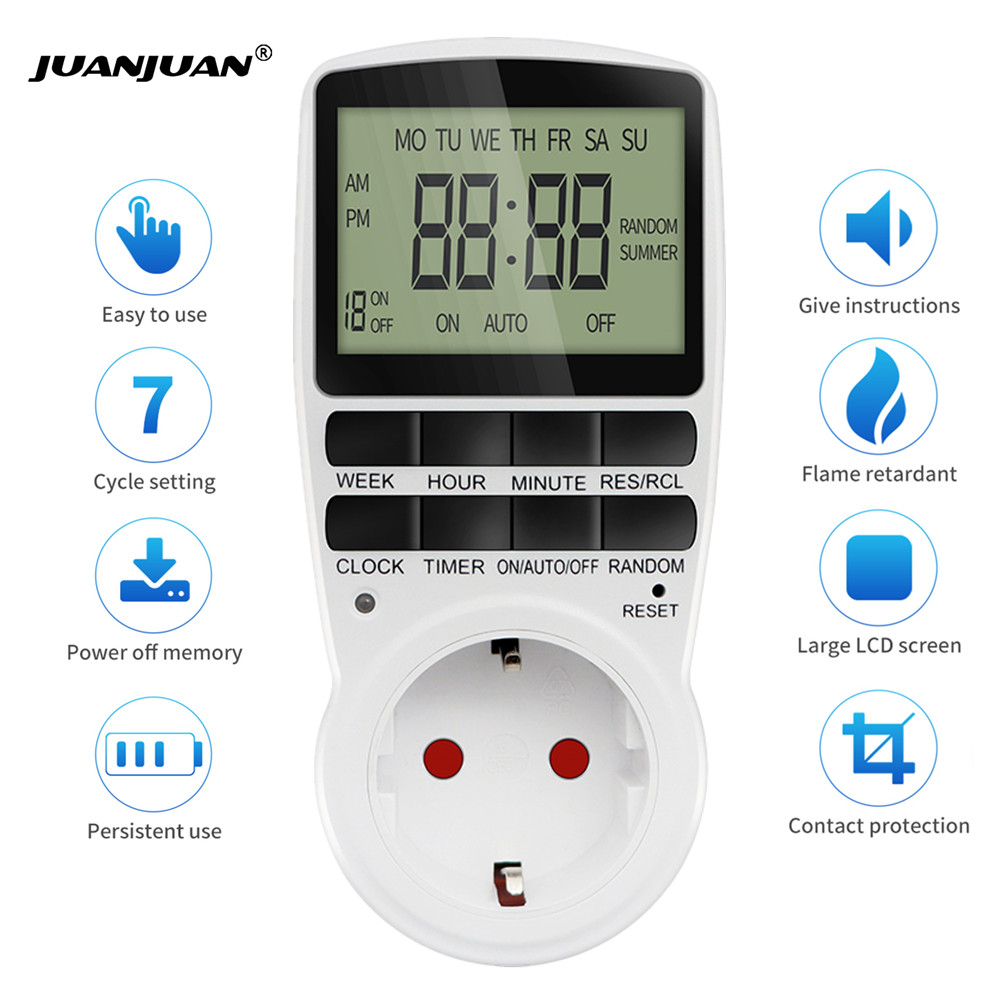 Kitchen Appliances Uk - Temporizador Digital electrónico, enchufe de sincronización