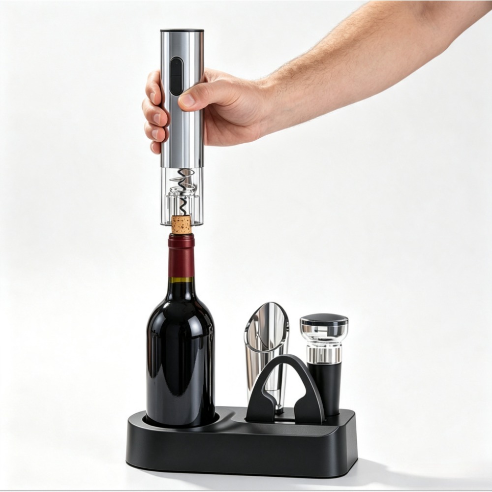 Wine Opener Electric - Sacacorchos Eléctrico Recargable por USB con