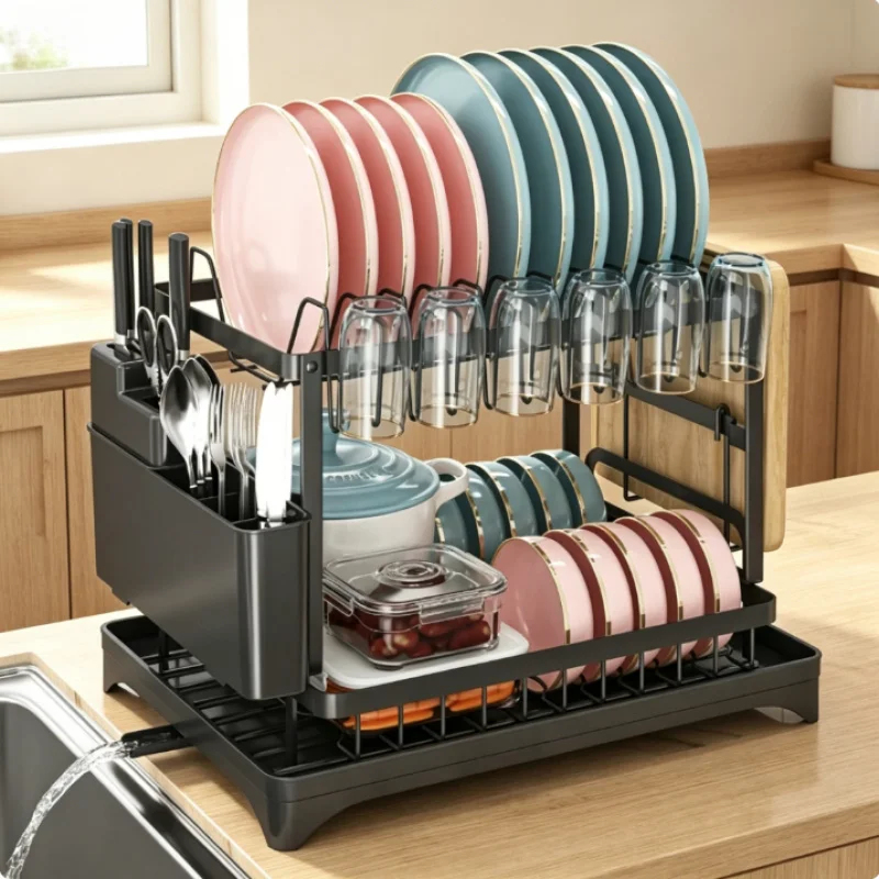 Escurridor de Platos Metálico  - Kitchen Appliances Storage reseña y precio