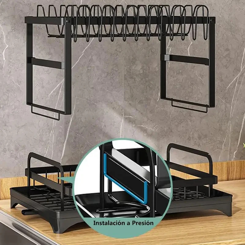 Escurridor de Platos Metálico  - Kitchen Appliances Storage reseña y precio