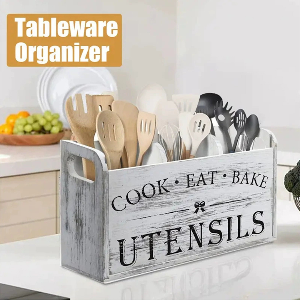 Soporte de madera para utensil - Kitchen Appliances Storage reseña y precio