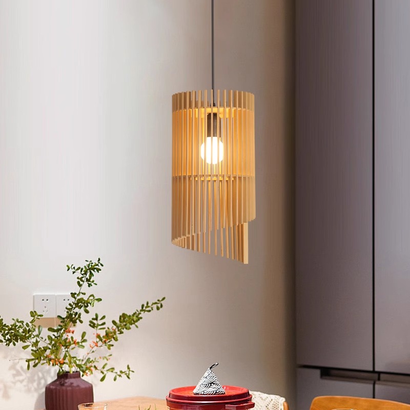 Lámpara colgante de madera cre - Kitchen Appliances In Japanese reseña y precio