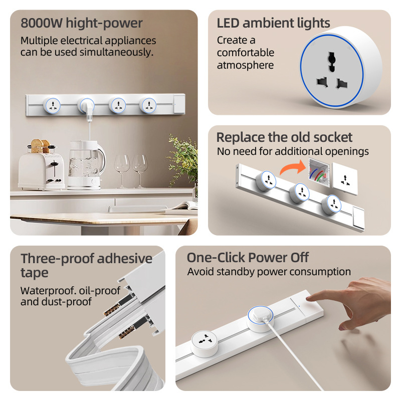 Regleta de enchufes móvil blan - Kitchen Appliances Uk reseña y precio